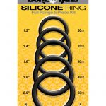 Bone Yard Silicone Ring Cockrings Black Full Range 5 Piece Kit