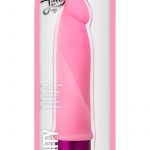 Luxe Purity Silicone Vibrating Dong Waterproof Pink 7.5 Inch