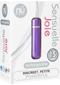 Joie 15 Function USB Rechargeable Bullet Waterproof Purple 2.5 Inch