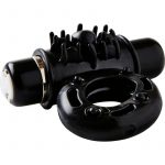 Bullet Ring 7 Function Silicone Rechargeable C Ring Waterproof Black