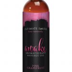 Intimate Earth Awake Aromatherapy Massage Oil Pink Grapefruit 4 Ounce