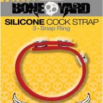 Bone Yard Silicone Ball Strap 3 Snap Ring Red