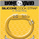 Bone Yard Silicone Cock Strap 3 Snap Ring Yellow