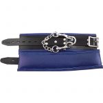 Rouge Padded Leather Wrist Cuffs Adjustable Black And Blue