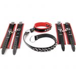 Rouge Leather Adjustable D Ring Hogtie Black And Red