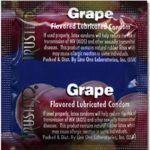 Trustex Grape Lubricated Reservoir Tip Flavored Latex Condom 3 Each Per Box