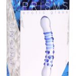 Prisms Erotic Glass Blu Dual Ended Glass Dildo Clear And Blue