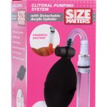 Size Matters Clitoral Pumping System With Detachable Acrylic Cylinder Clear And Black