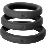 Perfect Fit Xact-Fit Silicone Ring Kit SM - MD 3 Pack - Black