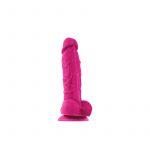 Coloursoft 5in Silicone Dildo With Balls- Pink