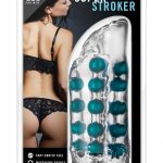 M For Men Super Stroker Beaded Masturbator Clear 5.50 Inch