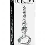 Icicles No 67 Beaded Glass Anal Probe Clear 6.5 Inch