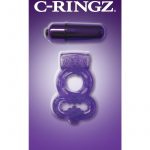 Fantasy C-Ringz Vibrating Infinity Super Ring Textured Cockring Waterproof Purple