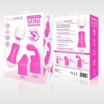 Bodywand Rechargeable Mini Massager Silicone With Two Attachments Pink