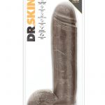 Dr Skin Mr Mister Realistic Dildo With Balls Black 10.5 Inch