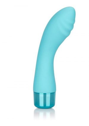 Eden Ripple Silicone Textured G-Spot Vibrator Waterproof Blue  6 inch