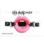 Sex And Mischief Silicone Lips Open Mouth Gag Pink