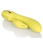 California Dreaming Venice Vixen Silicone USB Rechargeable Multifunction Vibrator Waterproof Yellow