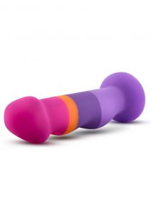 Avant D3 Platinum Cured Silicone Dildo Pink Orange And Purple 8 Inch