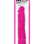 Neon Silicone Wall Banger Vibrating Dildo With Suction Cup Waterproof Pink