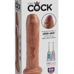 King Cock Uncut Cock Dildo 7 Inch Tan