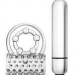 Stay Hard Vibrating Super Clitifier Cock Ring Waterproof Clear