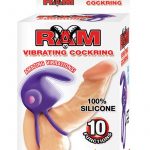 Ram Silicone Vibrating Cockring Waterproof Purple