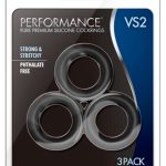 Performance VS2 Pure Premium Silicone Waterproof Cockring Small 3 Piece Set Black