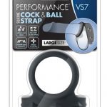 Performance VS7 Silicone Cock and Ball Strap Large Black