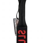 Leather Impression Paddle Slut 12 Inch Black