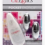 Pocket Exotics Double Silver Bullets Multispeed 2.1 Inch Silver