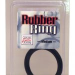 Rubber Cock Ring Medium 1.5 Inch Diameter Black
