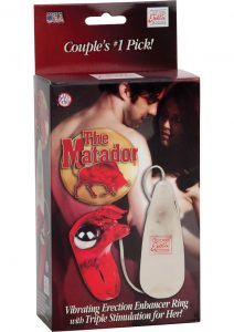 The Matador Vibrating Erection Enhancer Ring Red