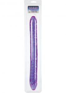 REFLECTIVE GEL SERIES VEINED DOUBLE DONG 18 INCH PURPLE