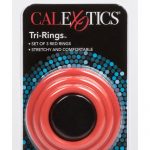 Tri Rings Red Cock Ring Set Red