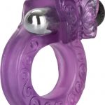 Intimate Butterfly Ring Multispeed Micro Stimulator With Erection Enhancer Purple