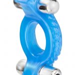 Double Dolphin Enhancer Ring With 2 Multispeed Bullets Blue