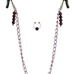 Nipple Clamps with Purple Chain Non Piercing