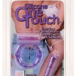 One Touch Nubby Stretchy Enhancer With Removable Reusable Micro Stimulator Purple