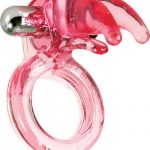 Triple Clit Flicker Cock Ring Red