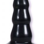 Triple Ripple Butt Plug Sil A Gel Large Black