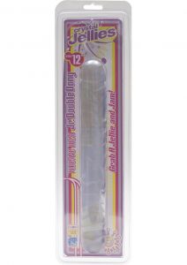 Crystal Jellies Jr Double Dong Sil A Gel 12 Inch Clear