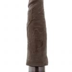 Dr. Skin Cock Vibe 14 Realistic Vibrator Splashproof Chocolate 8 Inch