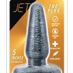 Jet The Plug Black Anal Plug Textured Suction Cup Base
