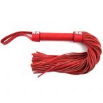 Rouge H Style Handle Leather Flogger Red 21.25 Inches