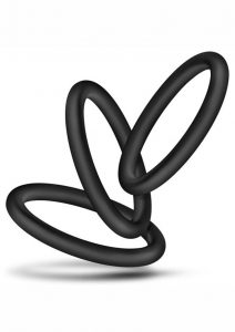 Performance VS3 Silicone Cock Ring Black Large 3 Pack