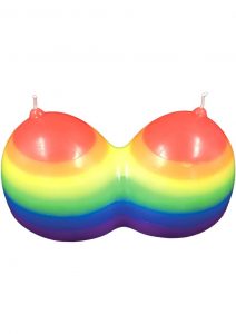 Rainbow Jumbo Boobie Candle Jasmine