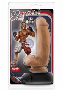 Loverboy MMA Fighter Realistic Vibrating Cock Mocha 7 Inches