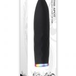 On The Spot Silicone USB Rechargeable Light Up Bullet Vibe Waterproof Black 3.75 Inch