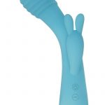 Aqua Bunny Silicone USB Rechargeable Rabbit Vibrator Waterproof Aqua 8.4 Inch